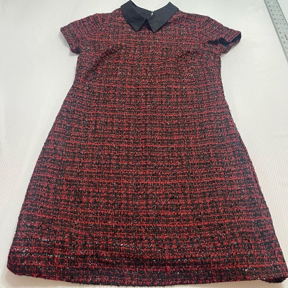 NWT Maison Jules Womens Shimmer Mini Tweed Shift Dress Size Medium New